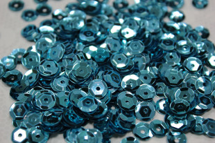 Пайетки россыпью 6 мм 10 г №19 бирюзовый