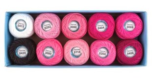 Пряжа Ирис ассорти 100% хлопок 10x10г 82м №11