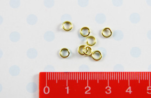 Кольцо для бус R-04 3мм 50 шт №01 под золото