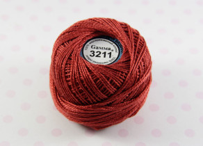 Пряжа Ирис 100% хлопок 10г 82м №3211 гр.вишнёвый