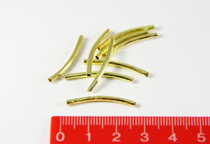 бусины металлические трубочки