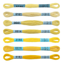 Нитки для вышивания Gamma набор мулине " СПЕКТР" 100% хлопок 7 x 8 м lemon